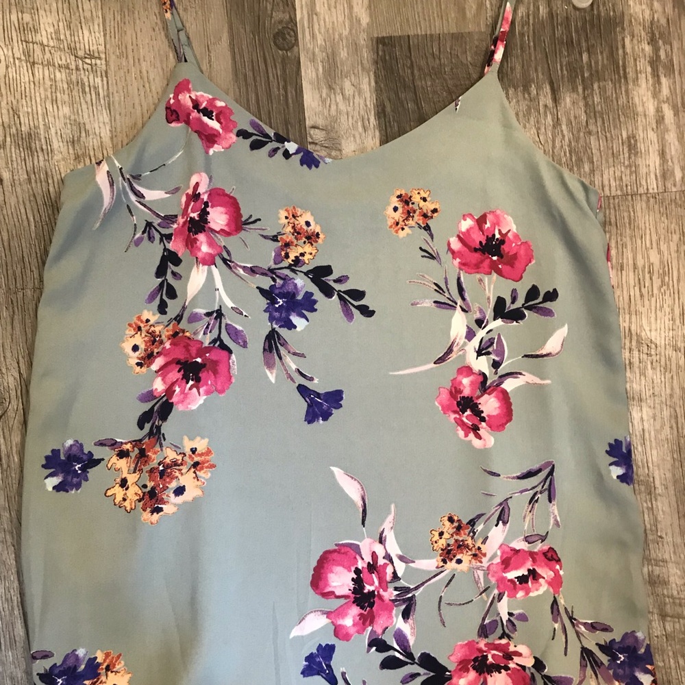 Floral spaghetti strap tank top